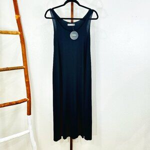 Alembika Dress NWT Black Viscose Sleeveless Tank Maxi Dress SZ 2 (US 8-10)